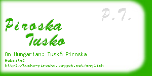 piroska tusko business card