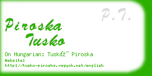 piroska tusko business card